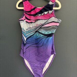 Destira Zen Doodle Gymnastics Leotard Size L
